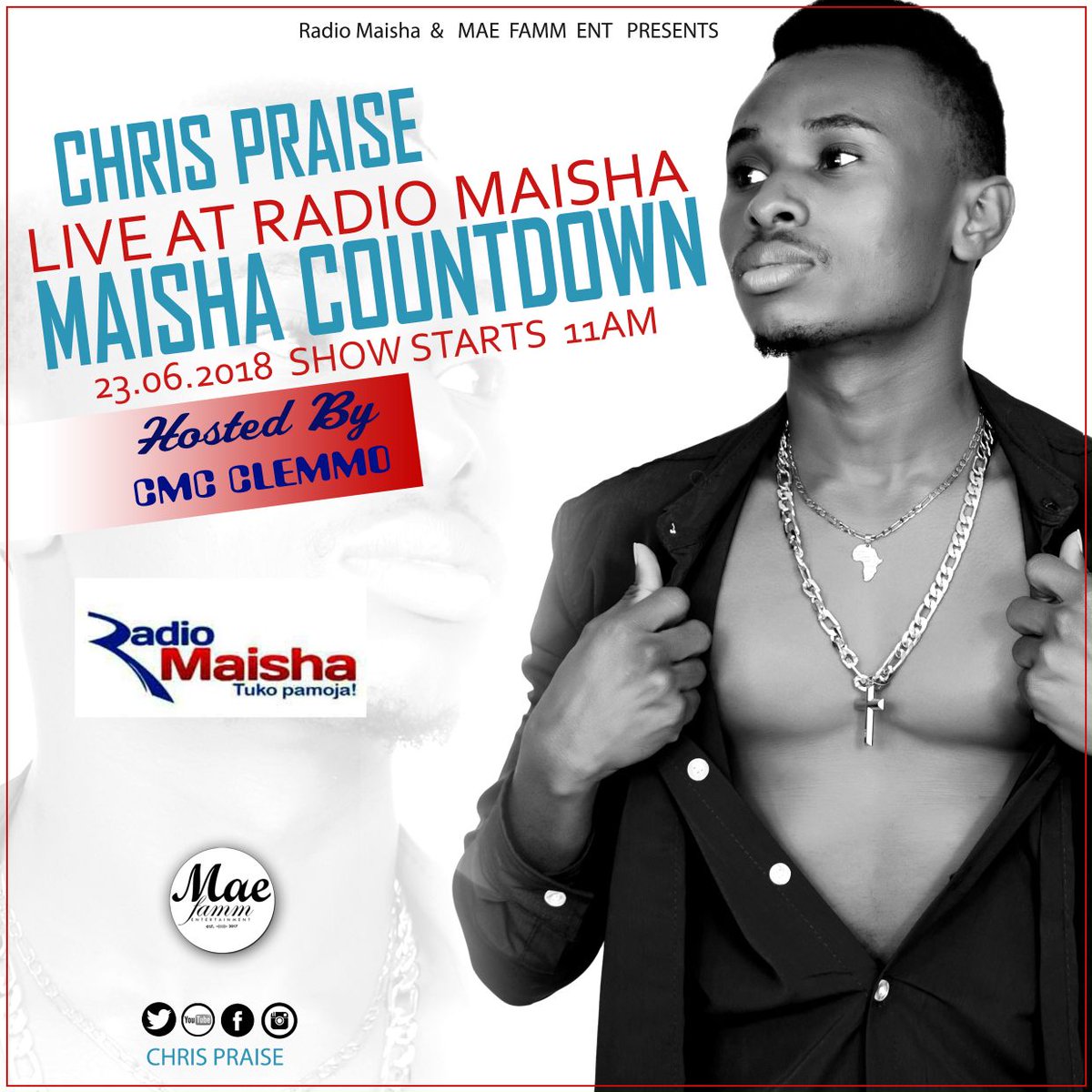 Chris_prais's tweet photo. It’s about time keep Tune you’re favorite radio station Radio Maisha.Don’t miss. https://t.co/WAi1T4gDsS