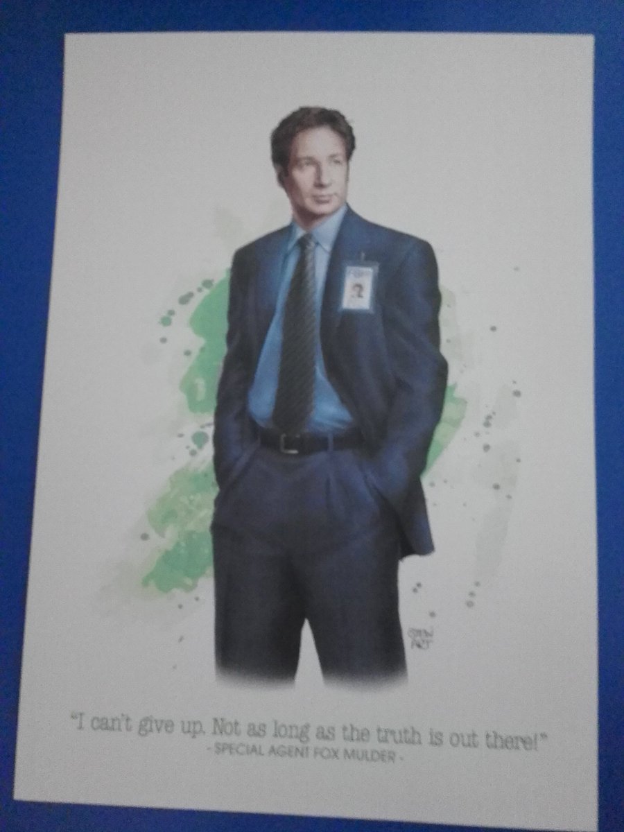 icannotjustify's tweet photo. Went a tiny bit batcrap crazy buying all of the #TheXFiles stuff I could see at #SupanovaCon today. The 80s Retro 'IWTB' Silhouette print is by Olivia Desianti and the other three realistic and gorgeous prints are by Stewart McKenny who I adore (I have a couple of his works now) https://t.co/zYWxBd1VQn