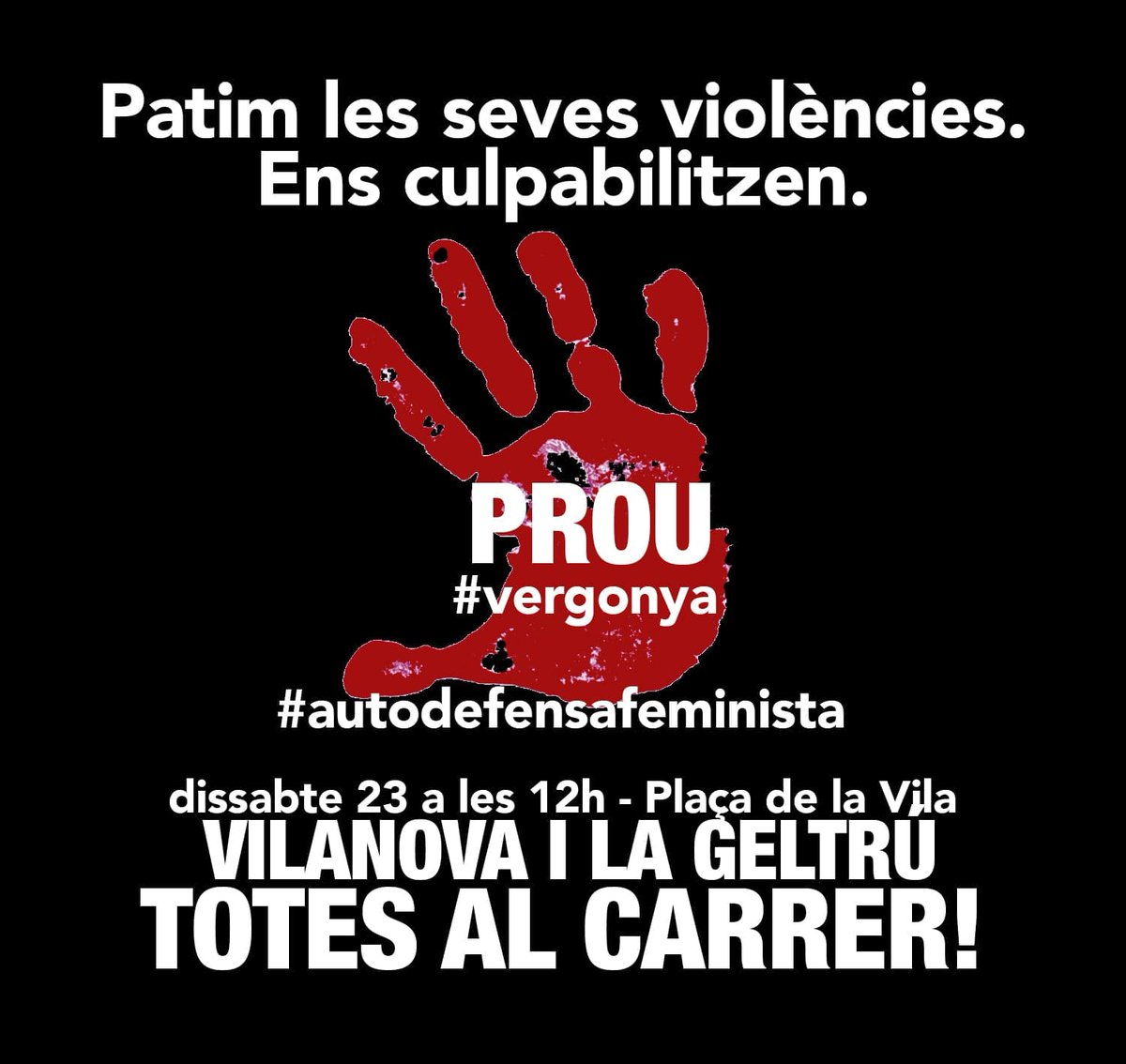 ICVilanova's tweet photo. Seguim mobilitzades a #VNG. Avui perquè #LaManadaSomosNosotras. Totes al carrer! https://t.co/VFCZtTU2dx