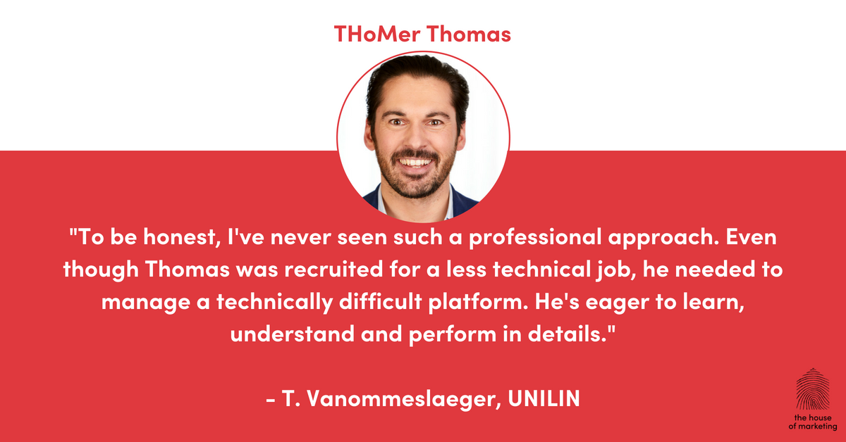 Thumbs up for THoMer Thomas, who was treated to a raving review for his marketing automation project at UNILIN! 💪