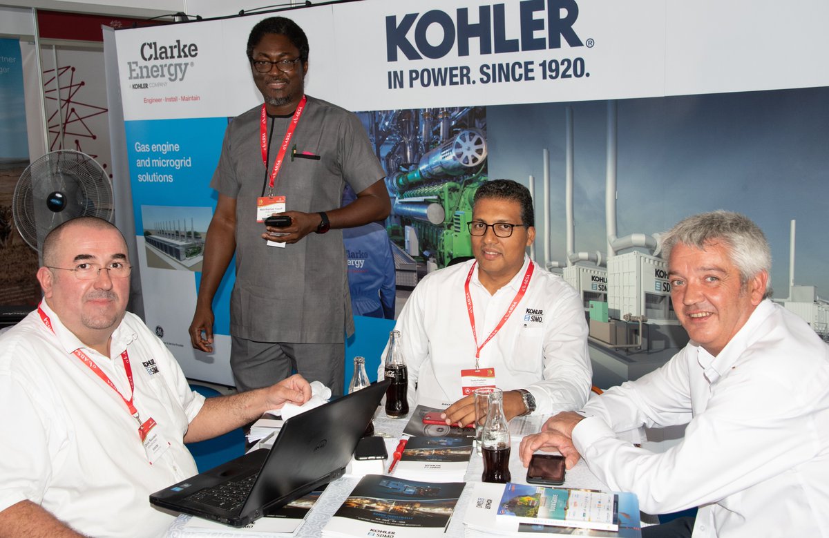 toni_pedder's tweet photo. A great AEF 2018 with colleagues from KOHLER - SDMO and Clarke Energy staff from across Africa. Looking forward to our next joint event. @ClarkeEnergy #SDMO #AEF18 https://t.co/fMAcdjTfAt
