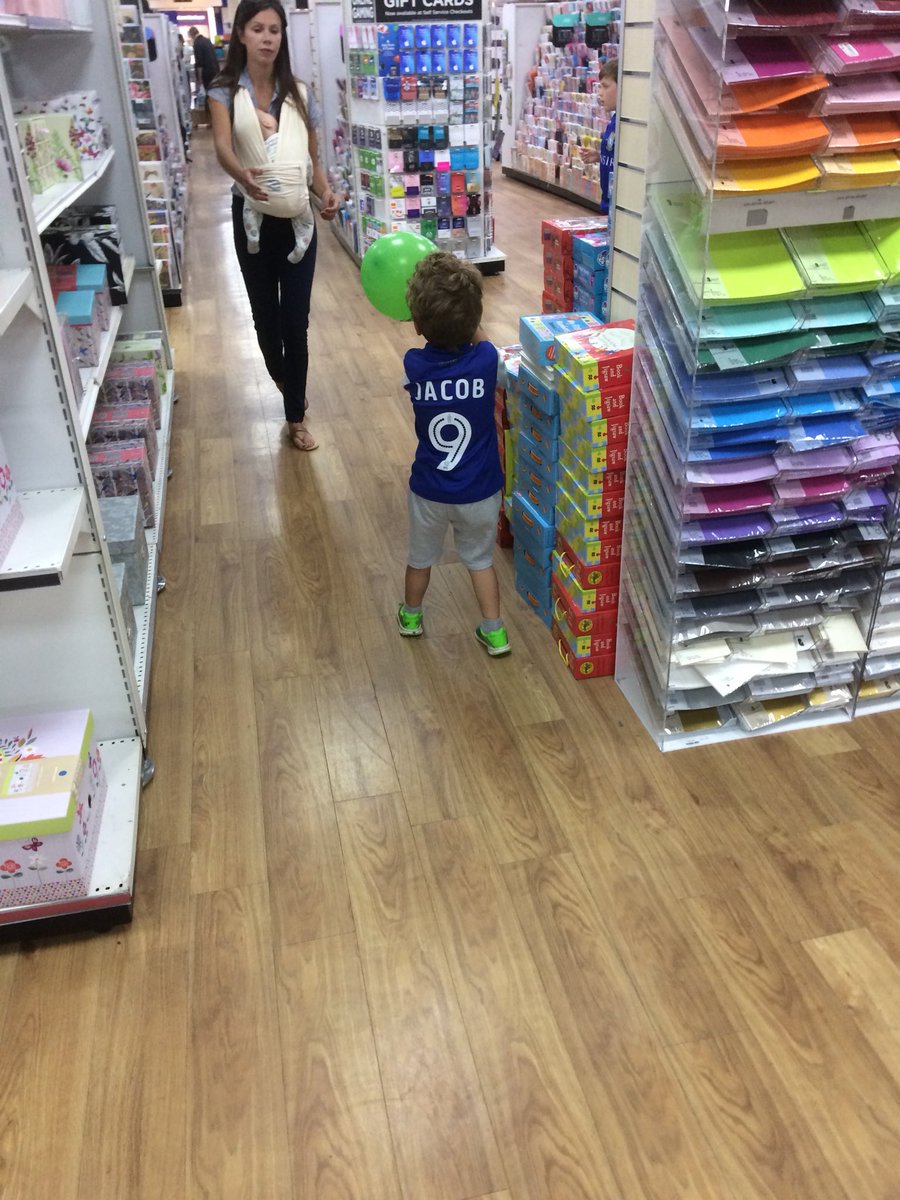 jusheswright's tweet image. Hes hit three people with balloon and knocked a shelf over inside 5 mins... #Son #HesATool #NotBrightest 💙💙