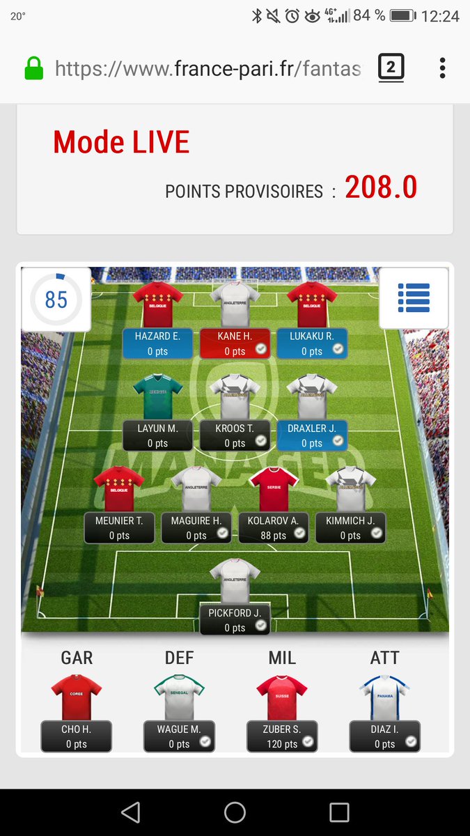 Pybet2's tweet photo. Mes teams #JDE @WinamaxSport et #FPManager @FrancePari pour la suite de cette 2ieme journée #fantasyCDM cc @LineMeUp_ (1/2) https://t.co/NyLNetufSS
