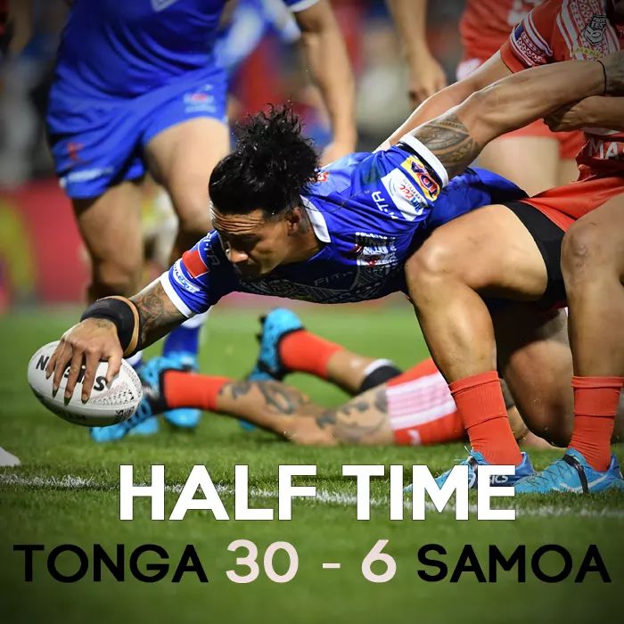 RLSamoa's tweet image. Despite a try to Samoa's James Gavet in the first minute of the game, Tonga dominated in the first half and leads 30-6. #PacificTest #ToaSamoa