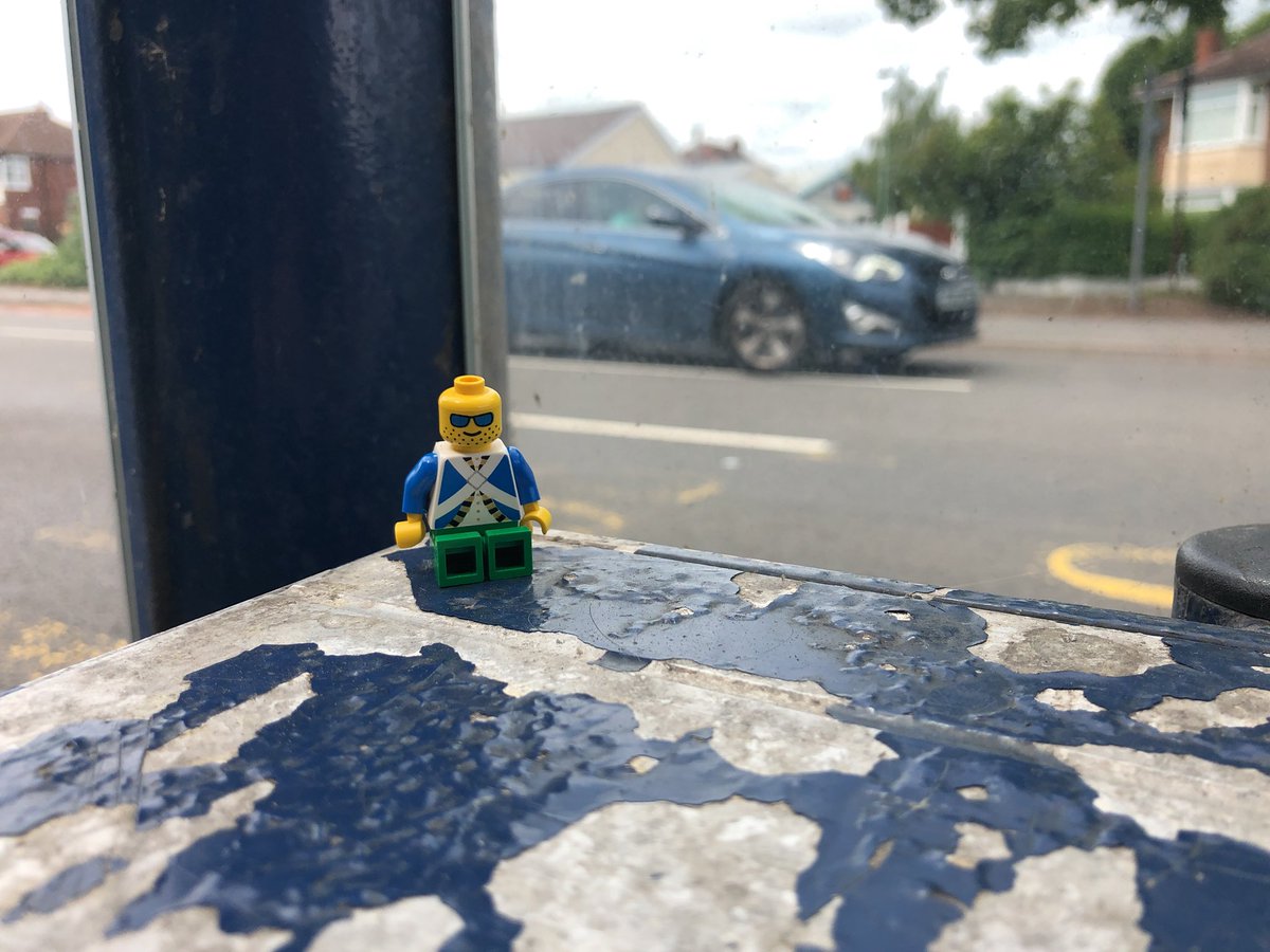 I’m about to begin my exciting journey #Shrewsburylegohop #shrewsbury #lego #busstop #legoman #travel #shropshire