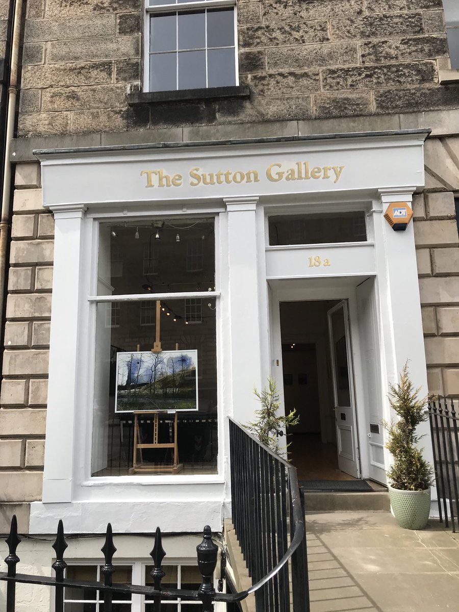 The Gallery looking good in the sunshine with a beautiful Morag Donkin painting in the window!