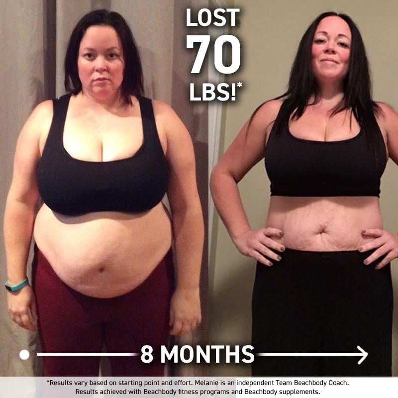 Beachbody on X: Busy mom of four Melanie Davis lost 70 lbs. in eight  months with fitness programs on #BeachbodyOnDemand combined with Shakeology  and Beachbody Performance supplements. After losing 70 pounds with