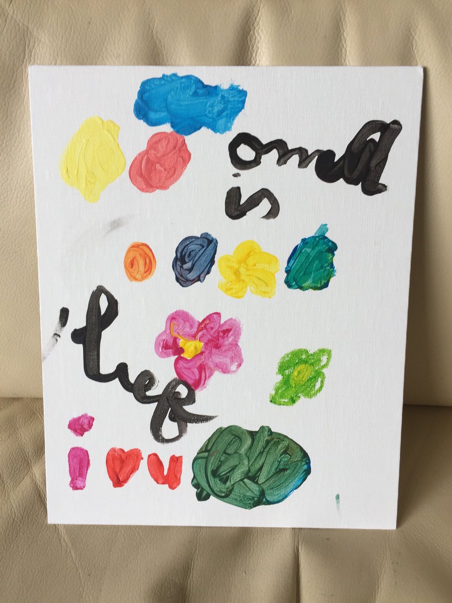 Mijn mooiste schilderij is gemaakt door onze kleinzoon.