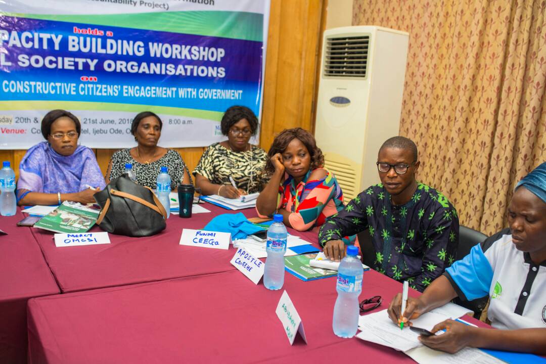CSCSDogun's tweet image. 2 days Capacity Building workshop on Anti-Corruption and Constructive Citizen&apos;s Engagement with Government. Organised by Centre for Women&apos;s Health and Information  (CEWHIN ) for Organisation with CSCSD OGUN @Conference Hotel Ijebu-Ode, June 20 to 22 2018.