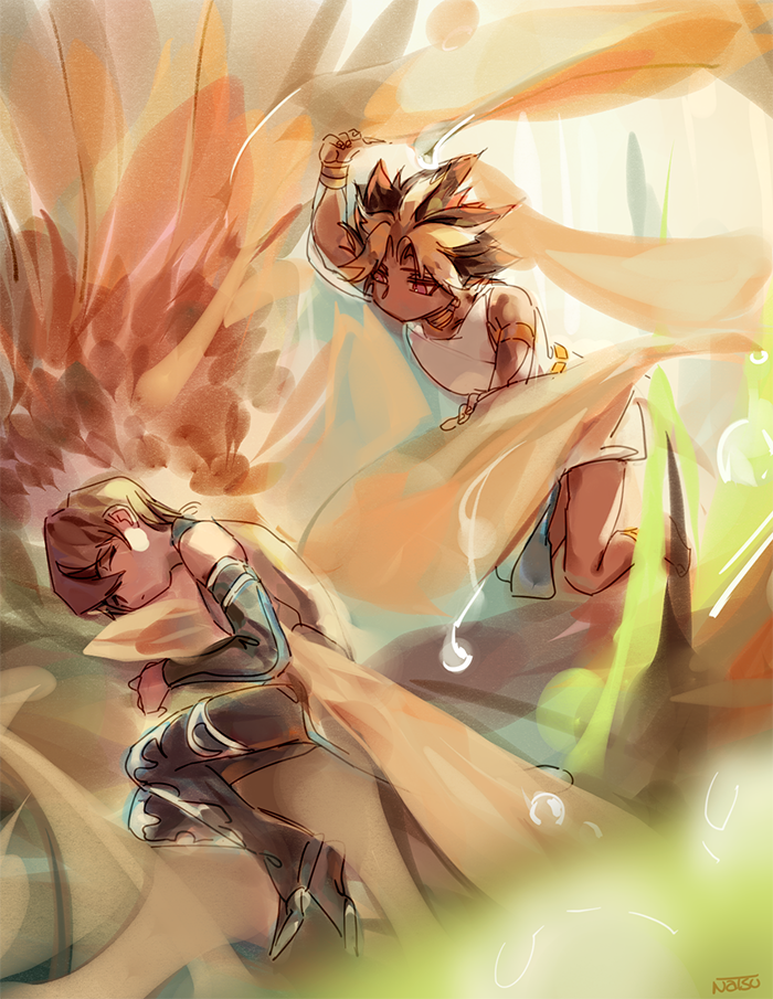 spicytunatroll's tweet image. お題「雨」
1hr + 1hr
Tiny boys :3
 #ygo海闇版深夜の60分創作一本勝負