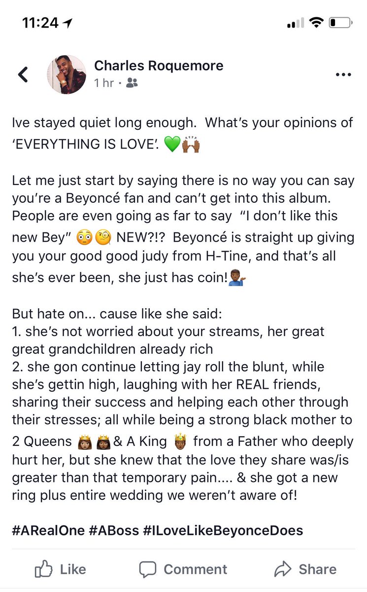 ChazRoqk's tweet image. It has to be let known! #EVERTHINGISLOVE #Beyoncé #Slays