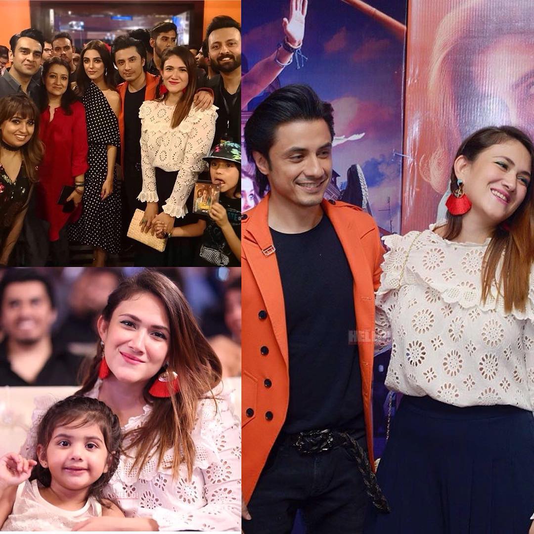 azianAfra_Alam's tweet photo. Star 🌟 studded music 🎶 launch of @TeefaInTrouble
Our #Rockstar @ali_zafar with gorgeous @ayeshafazli and stunning @mayaali07 and #Reshm with the whole team of #TeefaInTrouble at the music launch
#alizafar #ayeshafazli #MayaAli #TeefainTrouble https://t.co/VOA9hDm3HV