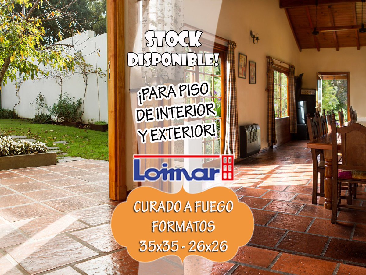 ReinoCeramicos's tweet photo. Para tus pisos.. HOY te ofrecemos de la linea de LAJAS LOIMAR ➡️ El modelo Curado a fuego en sus dos formatos 26x26 y 35x35‼️Stock disponible y mas opciones para ELEGIR en primera y segunda calidad 👈 #Loimar #Lajas #Pisos #Interior #Exterior https://t.co/UlNZT8jFjn