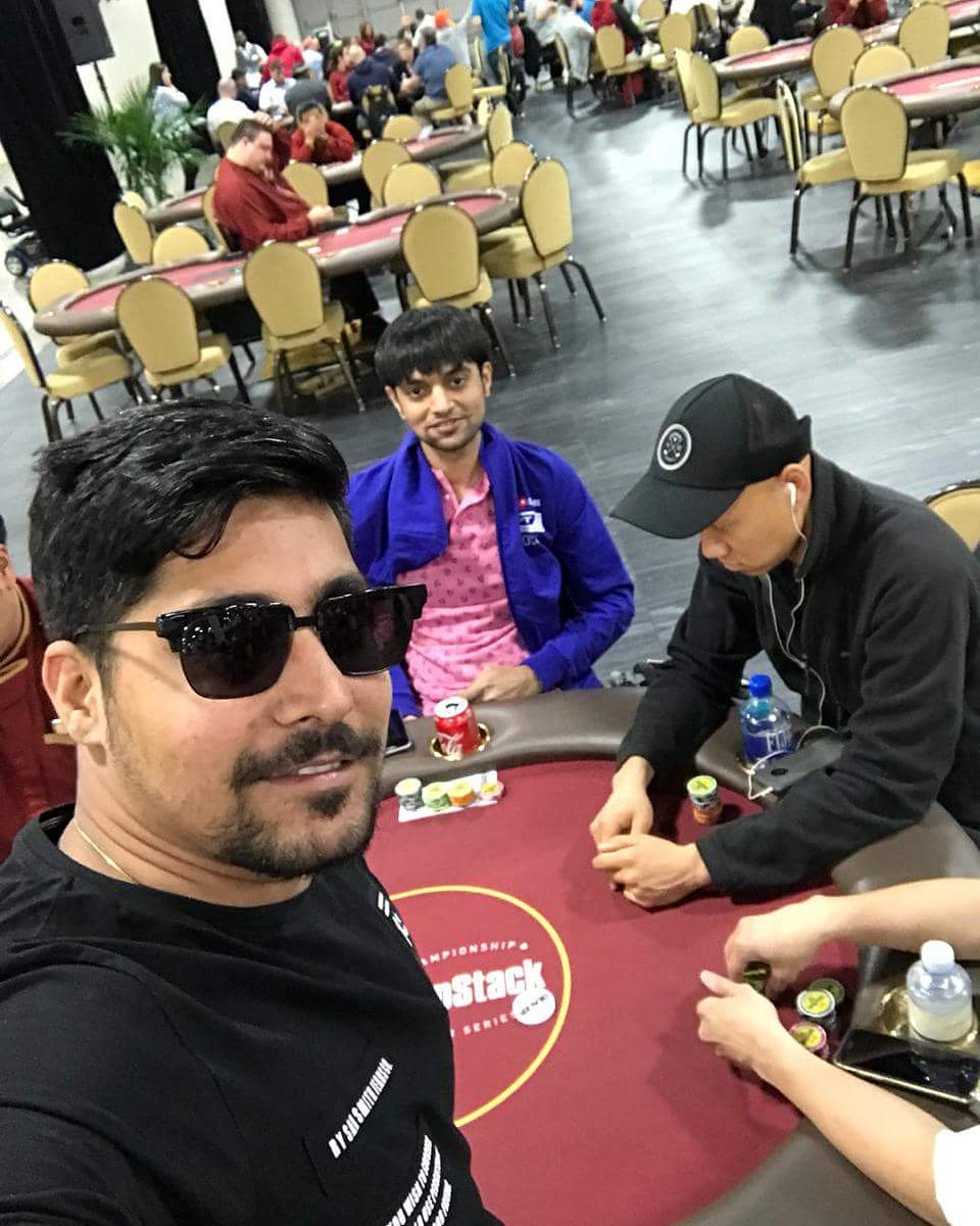9stacksonline's tweet photo. #9stacksTeamIndia #9stacksinVegas
The action has begun with Nishant Sharma and @vivekikrughani setting the tables ablaze at the WSOP 2018. Nishant is already on Day 2 at the Venetian-NLH Monsterstack - 1M GTD!
Good going and good luck, guys!
#bracelethunters #wsop2018 https://t.co/KlJK9fHs3S