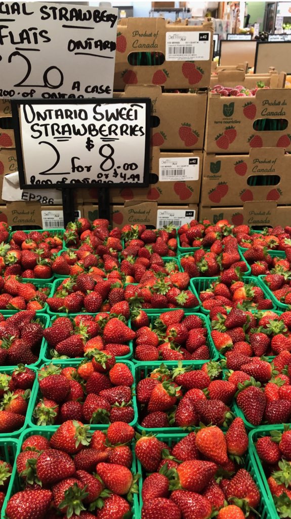 We've managed to pull it off for one more weekend!!Ontario Grown Fresh Picked Strawberries for $20 a flat and we have even more in stock this week.#SupportYourLocalBusinesses #supportlocalfarmers #farmersfeedcities