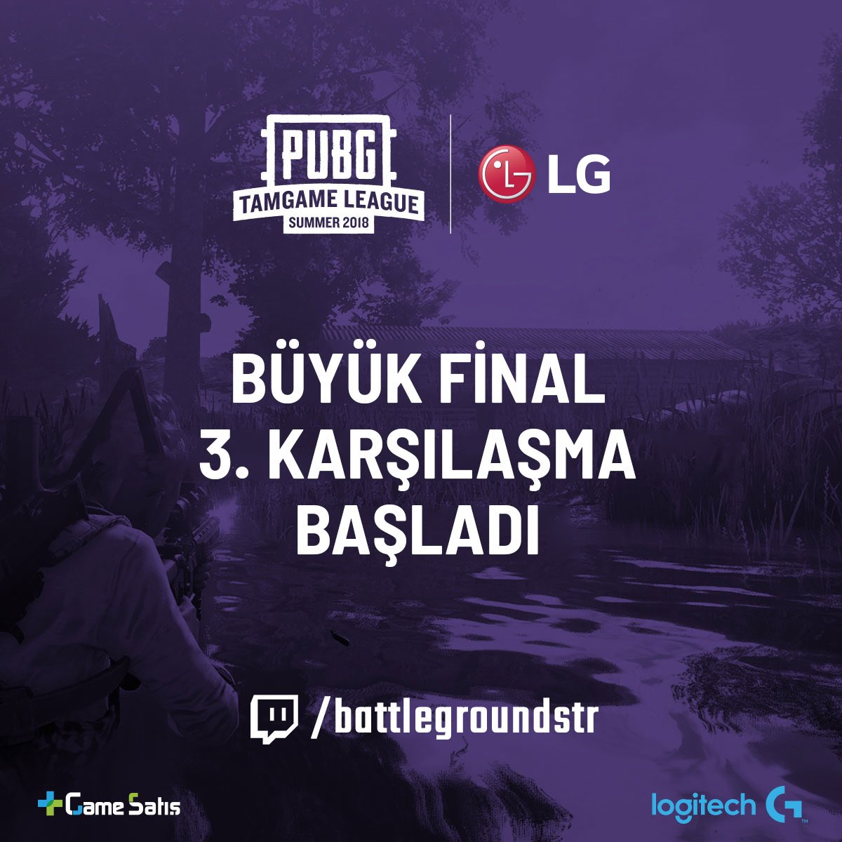 #LGPUBGTGL Büyük Final 3. karşılaşmaları başladı!
2 Milyon Dolar Ödüllü #PGI2018 Turnuvasına katılım hakkı kazanacak olan takım bugün belli oluyor!

Canlı yayını izlemek için ; twitch.tv/battlegroundstr

#LGPUBGTGL #sonsafeVWA #PGI2018
