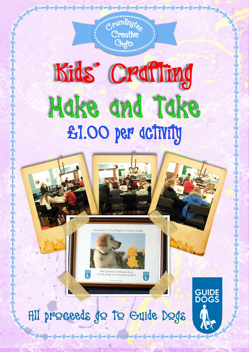 cramlingonccra1's tweet photo. Sunday 24 June, 10am to 4pm Cramlington Masonic Hall.  #kids #crafting #fun #fundraising #guidedogs #northumberland https://t.co/pSXEP5t8bl