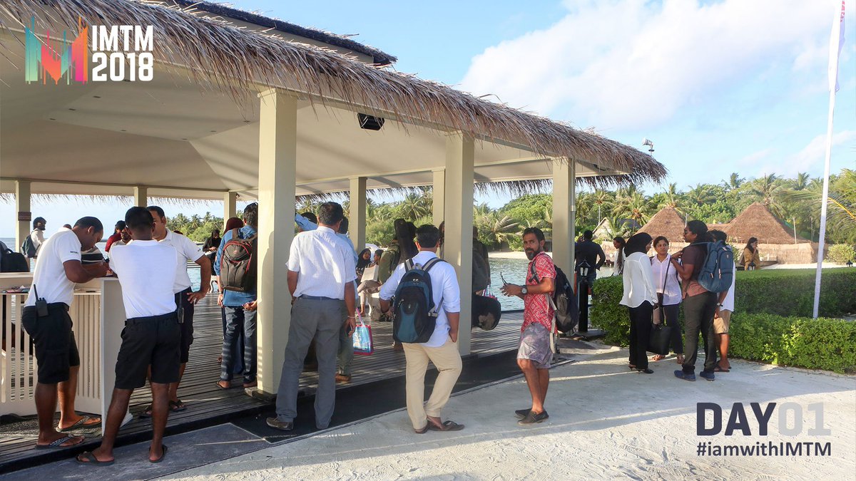 imtmonline's tweet photo. #HappeningNow | Attendees bidding farewell to the first day of #IMTM2018 at Adaaran Select Hudhuranfushi. @ADAARANRESORTS1 #iamwithIMTM #IMTM #Maldives #VisitMaldives #AdaaranResorts https://t.co/XicTTBC86E