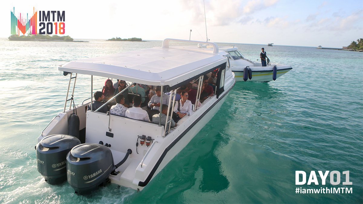 imtmonline's tweet photo. #HappeningNow | Attendees bidding farewell to the first day of #IMTM2018 at Adaaran Select Hudhuranfushi. @ADAARANRESORTS1 #iamwithIMTM #IMTM #Maldives #VisitMaldives #AdaaranResorts https://t.co/XicTTBC86E