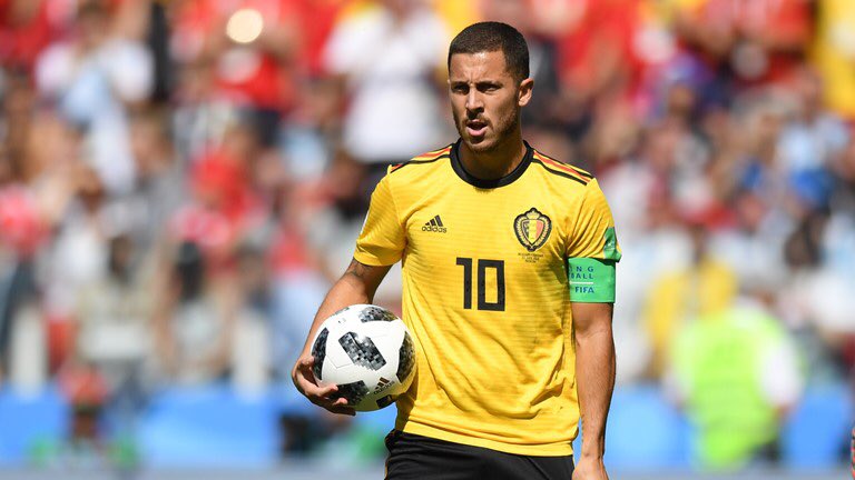 reddevils_press's tweet photo. #Belgium 🇧🇪 4 vs 1 🇹🇳 #Tunisia 
Hazard finishes a delicious through ball by Kevin De Bruyne 😍
#Chelsea #Hazard #Worldcup #Manciry https://t.co/Ko6VeHK4wq
