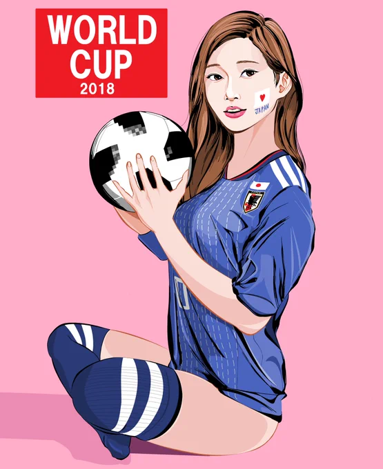 【イラスト51  日本チームにマネージャーがやってきたの巻】セネガル戦頑張ってください #イラスト #イラストレーション #ワールドカップ2018  #サッカー #illustration  #WorldCup 