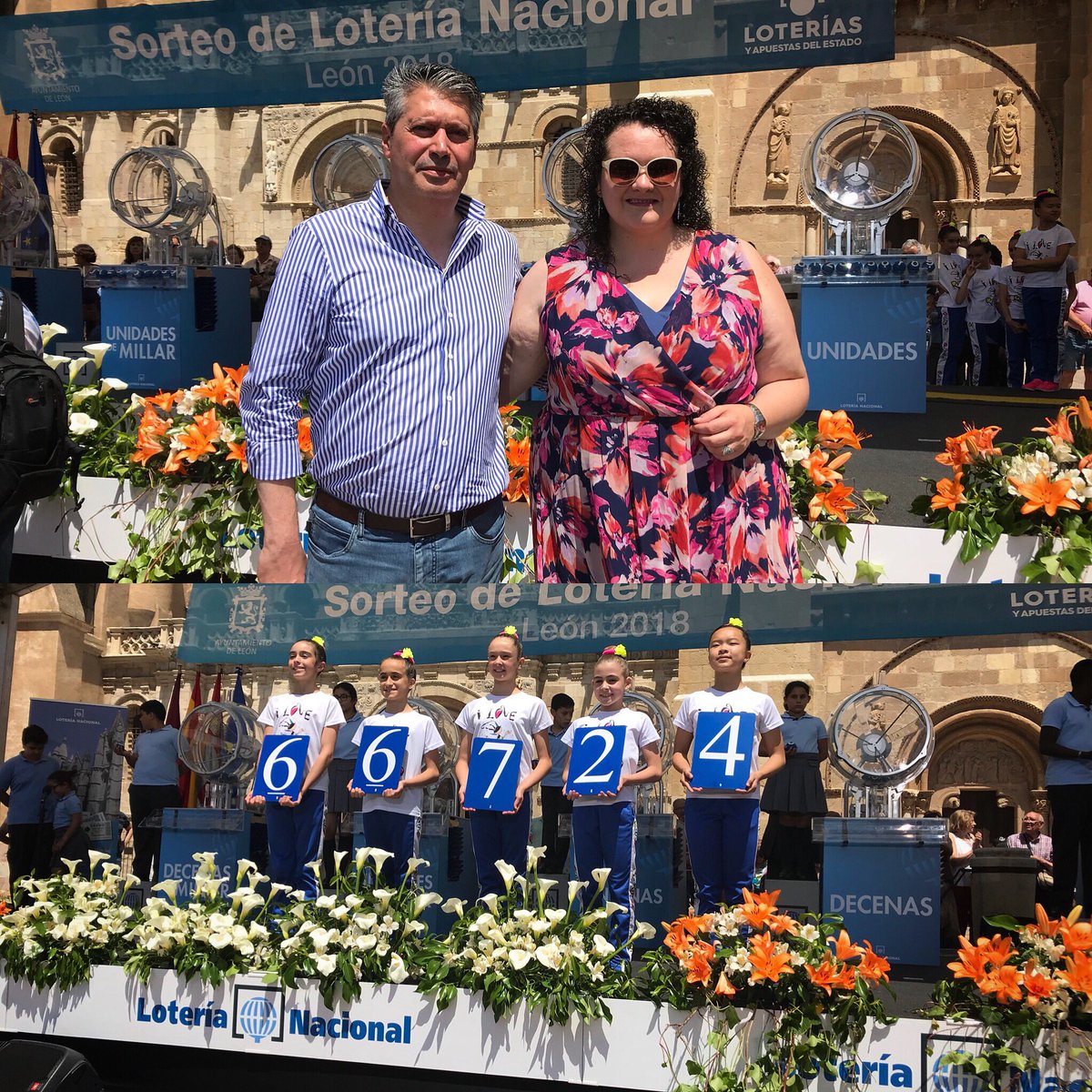 LGCopete's tweet photo. Hoy en el Sorteo de la Lotería Nacional en #leonesp #CEG2018 junto a @VeraLopezAlvar1 . Enhorabuena a los premiados https://t.co/CEW1uwsDJ8