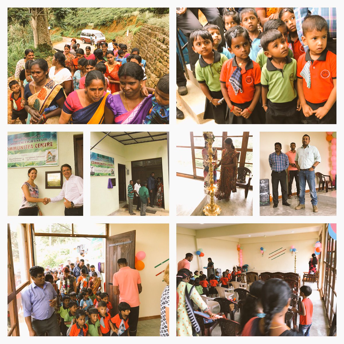 Very warm welcome af the ‘official’ opening of the Community centre @AbbotsleighTeaEstate happy and thankful people thxs to #HattonTeaPlantations <a href="/Fair_Grounds/">Fair-grounds</a> #Foundation <a href="/PeezeFoundation/">Peeze Foundation</a>