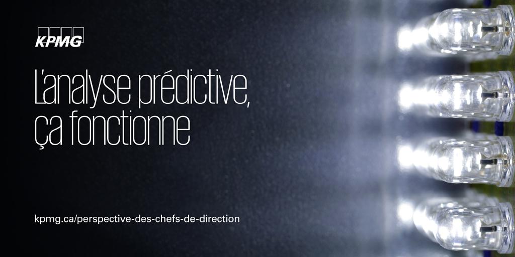 KPMG_Canada's tweet photo. There is a reason why CEOs want to talk about #predictiveanalytics; it’s because they know it is the key to vastly improved decision-making. https://t.co/6QdR5E4gdC #CEOoutlook https://t.co/NJHtNCY2z6