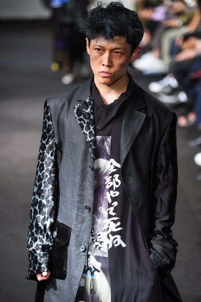 トレフォイル yohji yamamoto pour homme 19ss 胸あき帯付きシャツ