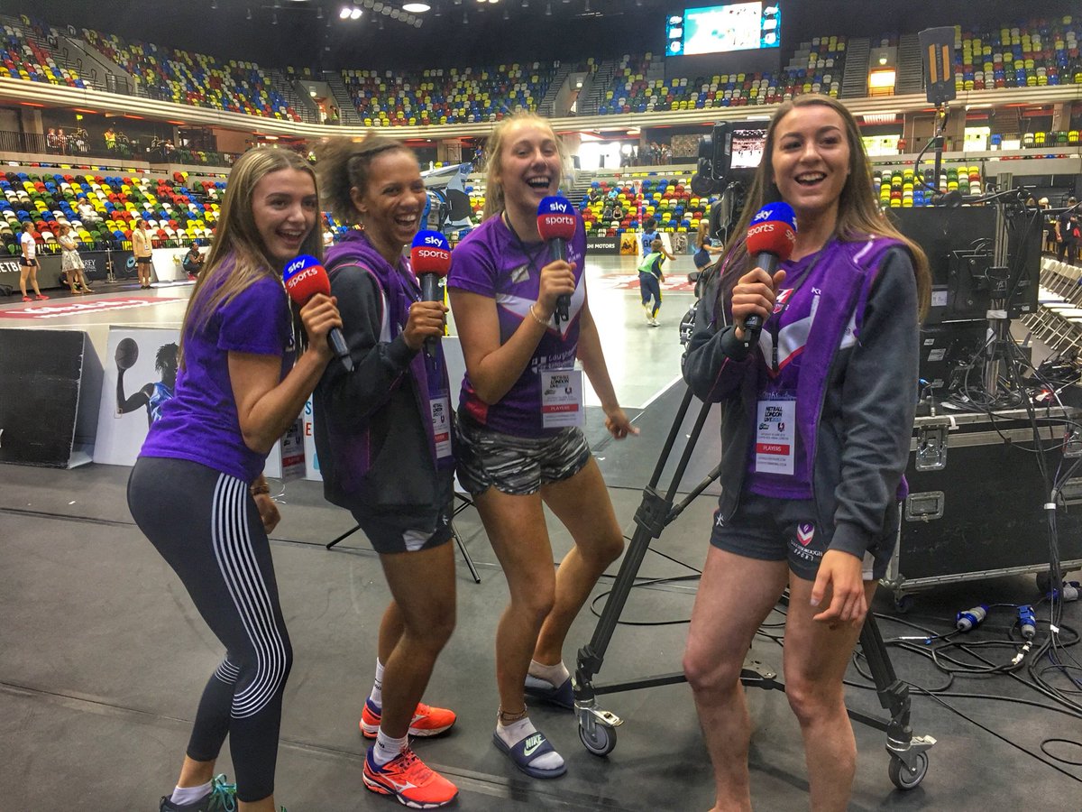 LboroLightning's tweet image. The @SkyNetball presenters of the future! 

#signthemup
#LondonLive2018
#TheCopperBox
