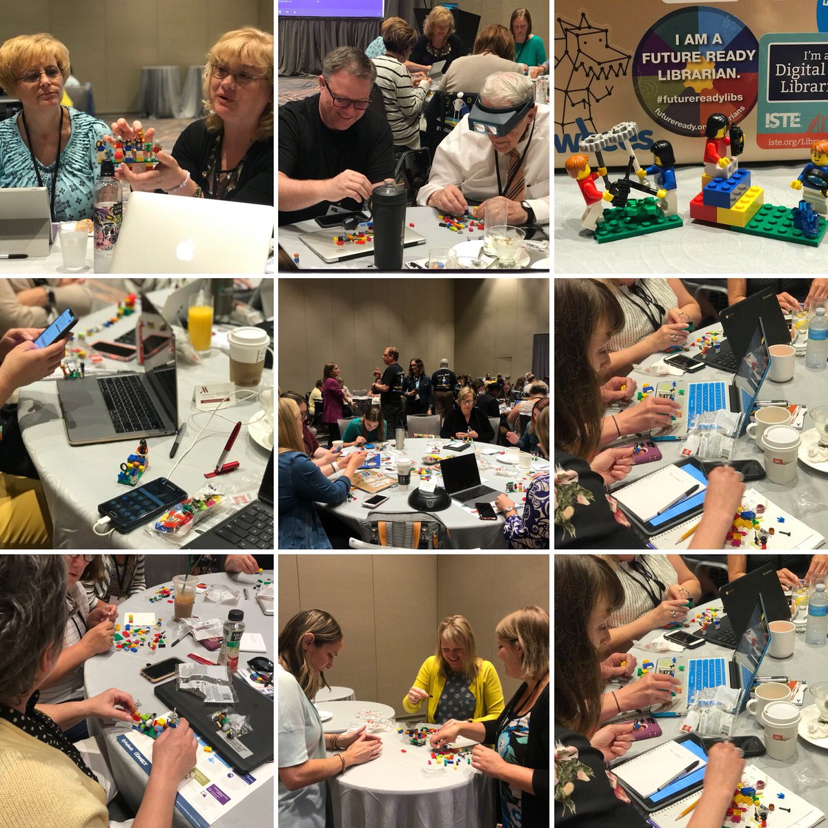 Kicking the day off at the Future Ready Librarians Summit with a @LEGO_Group Design Challenge and answering the question What does the future look like to your digital age learner? #futurereadylibs #futurelibs #iste18 #istelibs