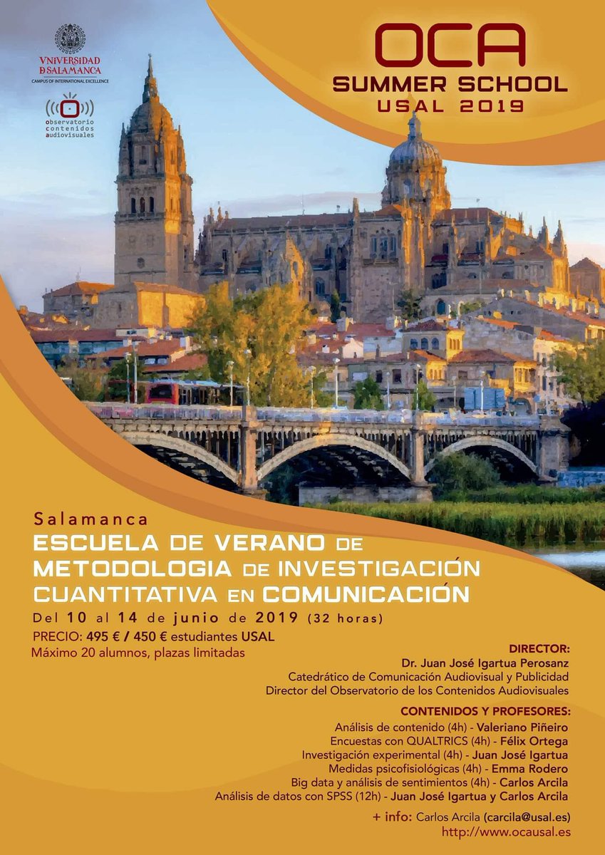 jjigartua's tweet image. OCA Summer School, 10-14 junio 2018, #quantitativeresearchmethods, #OCA, #SPSS, #Communication