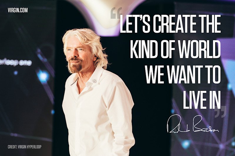 richardbranson's tweet photo. Let’s create the kind of world we want to live in https://t.co/yKDjKpZvsG https://t.co/D9QxS9xZdf