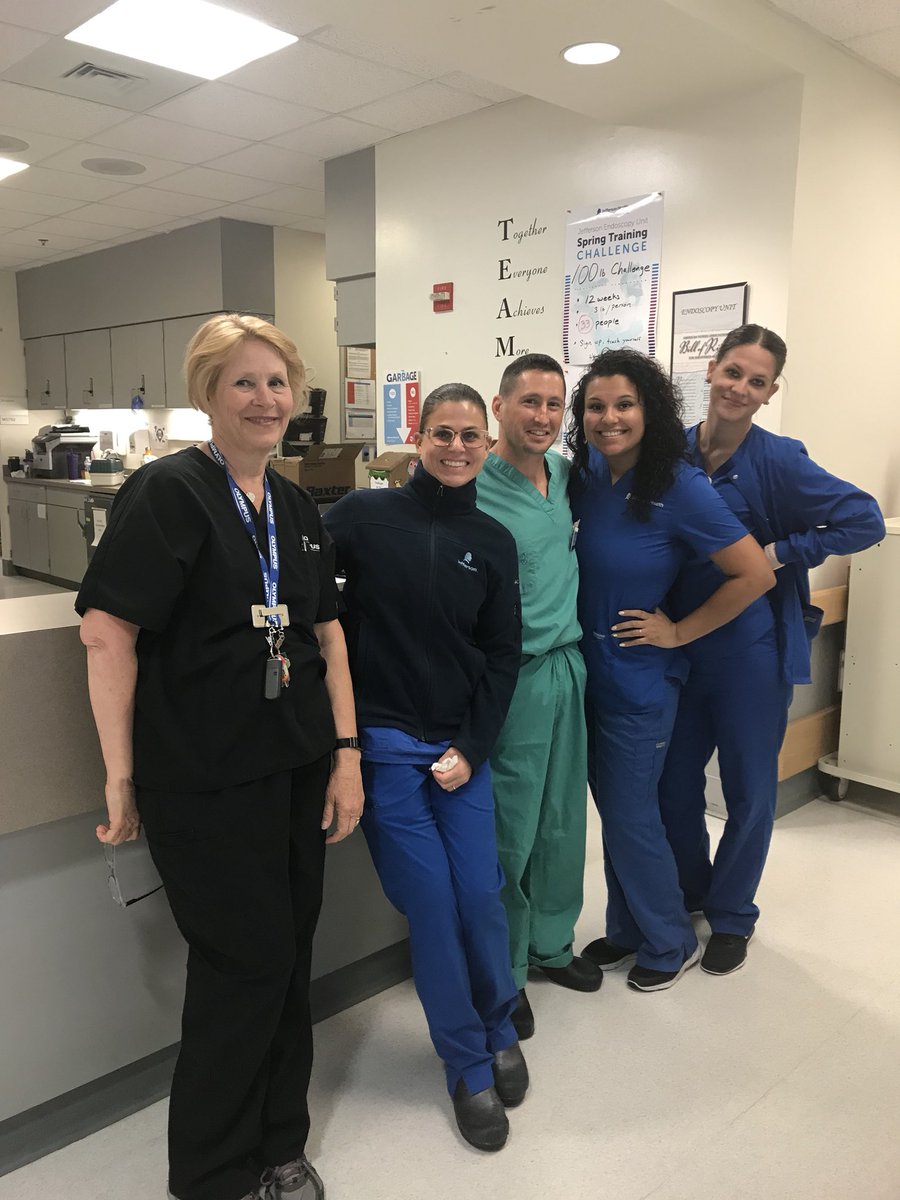 ESD (endoscopic submucosal dissection) team at Jefferson, we removed an esophageal mod. diff Adeno. Thanks to the staff and Sharon for all of your hard work. “Fighting Cancer one ESD at a time!”