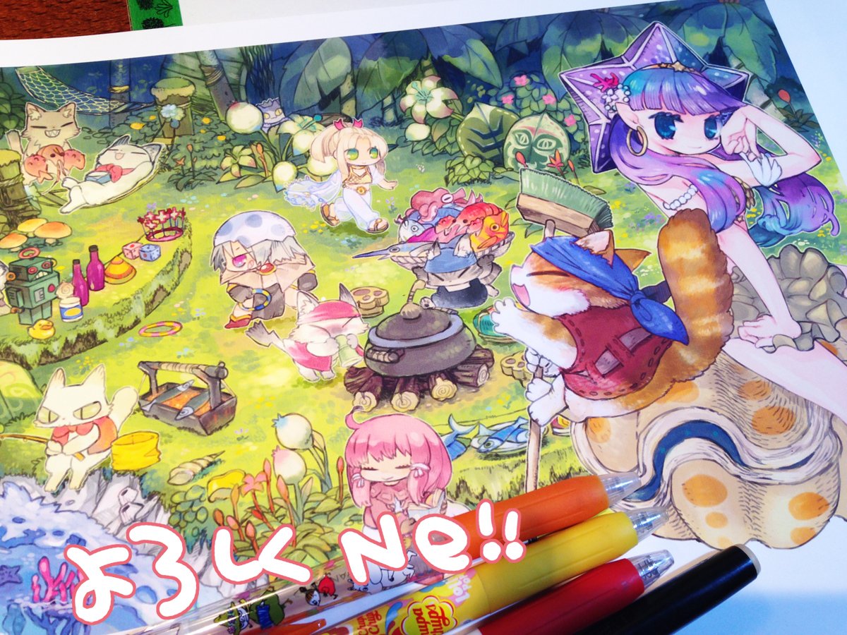 ট ইট র 加曽利りあら ラグナロクオンライン サマーパッケージ18に壁紙イラスト描きました なつかしの面々がマラン島でにゃんこと夏の遊びを満喫しちょります よろしくどーぞー T Co Ui5tdav2s8