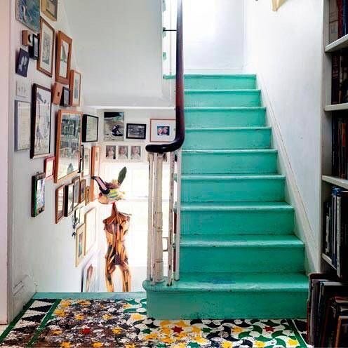 greenandmustard's tweet photo. How gorgeous are these stairs. And just look at that hand painted floor. @goodhousekeeping #turquoise #turquoiseinterior #turquoiseinspiration #housepics #interiordesign #interiors #interiorstyle #interiorstyling #interiorinspiration #interiorinspo #ho… https://t.co/2To2LbmETx https://t.co/4Z6DPxaEO5