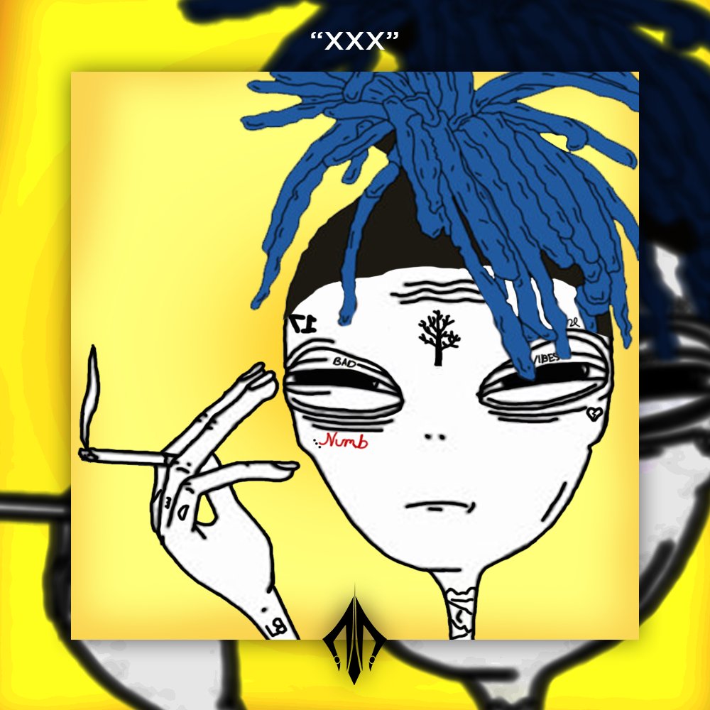Astrik's tweet photo. Alien for @DR0PS
Designed by @Astrik
time: 01:15:00
In honor of @xxxtentacion 
he was such an inspiration to me
hope you all like it!! https://t.co/wJPuI61pjb