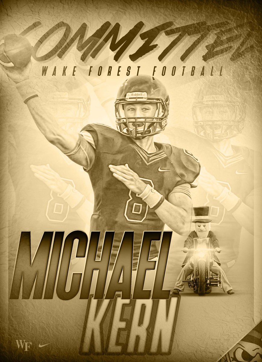 Just committed to play football for Wake Forest Univ!🎩🎩Couldn’t pass up the opportunity academically for my future. Excited to be a Deacon.