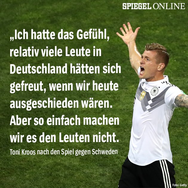 derspiegel's tweet photo. MfG Toni Kroos. #GERSWE #WM2018 https://t.co/W0v4zsuAAC