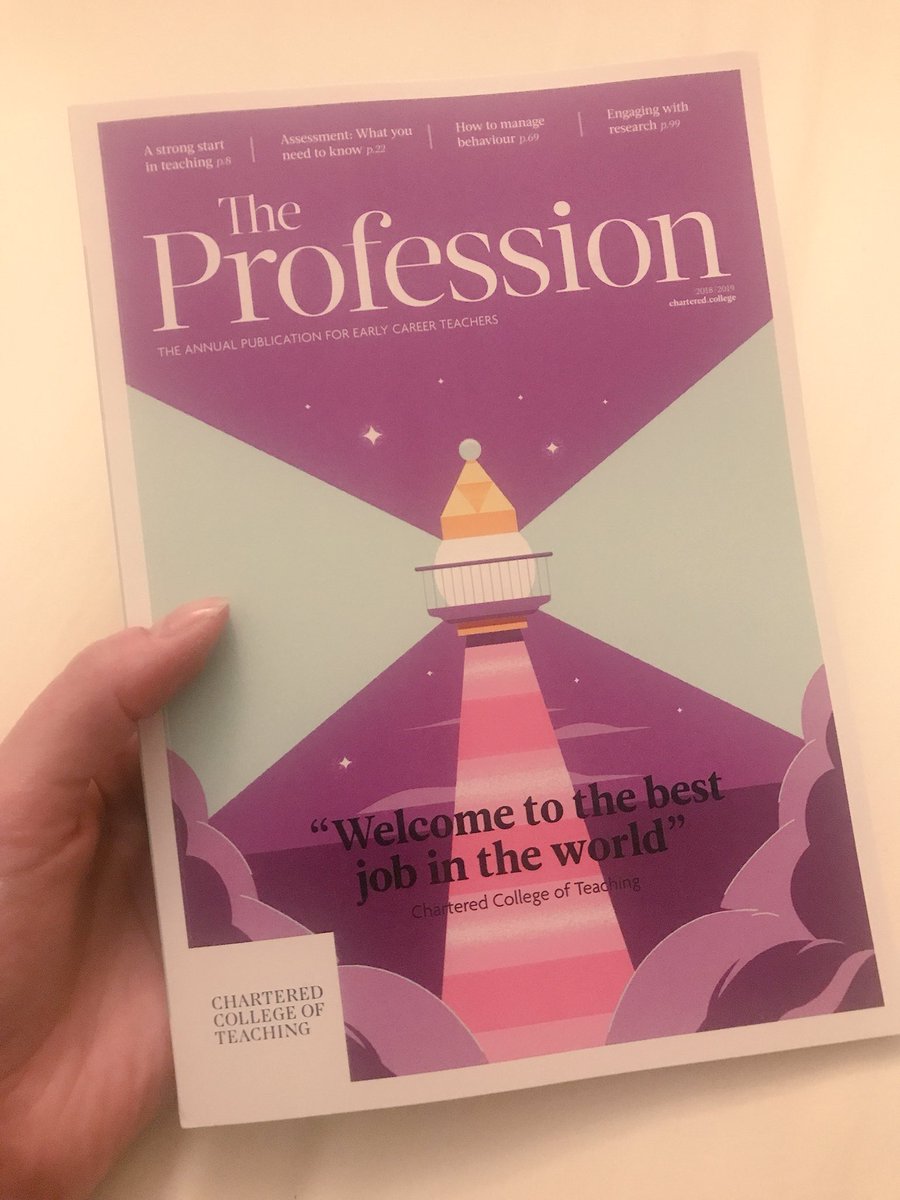 If you are a student teacher, NQT or RQT this is ‘the’ publication for you to read over the summer break - oh and I totally endorse the sub-title ‘Welcome to the best job in the world’ @CharteredColl @ChiuniEdu #ITeachBecause