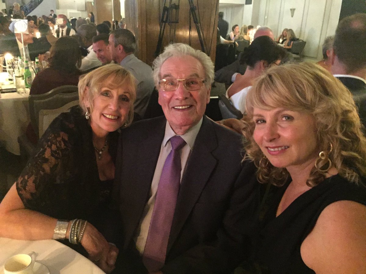 With our wonderful governor Ivor Watts at the TES awards in London. He put us to shame with his energy at 85! He out-partied us!