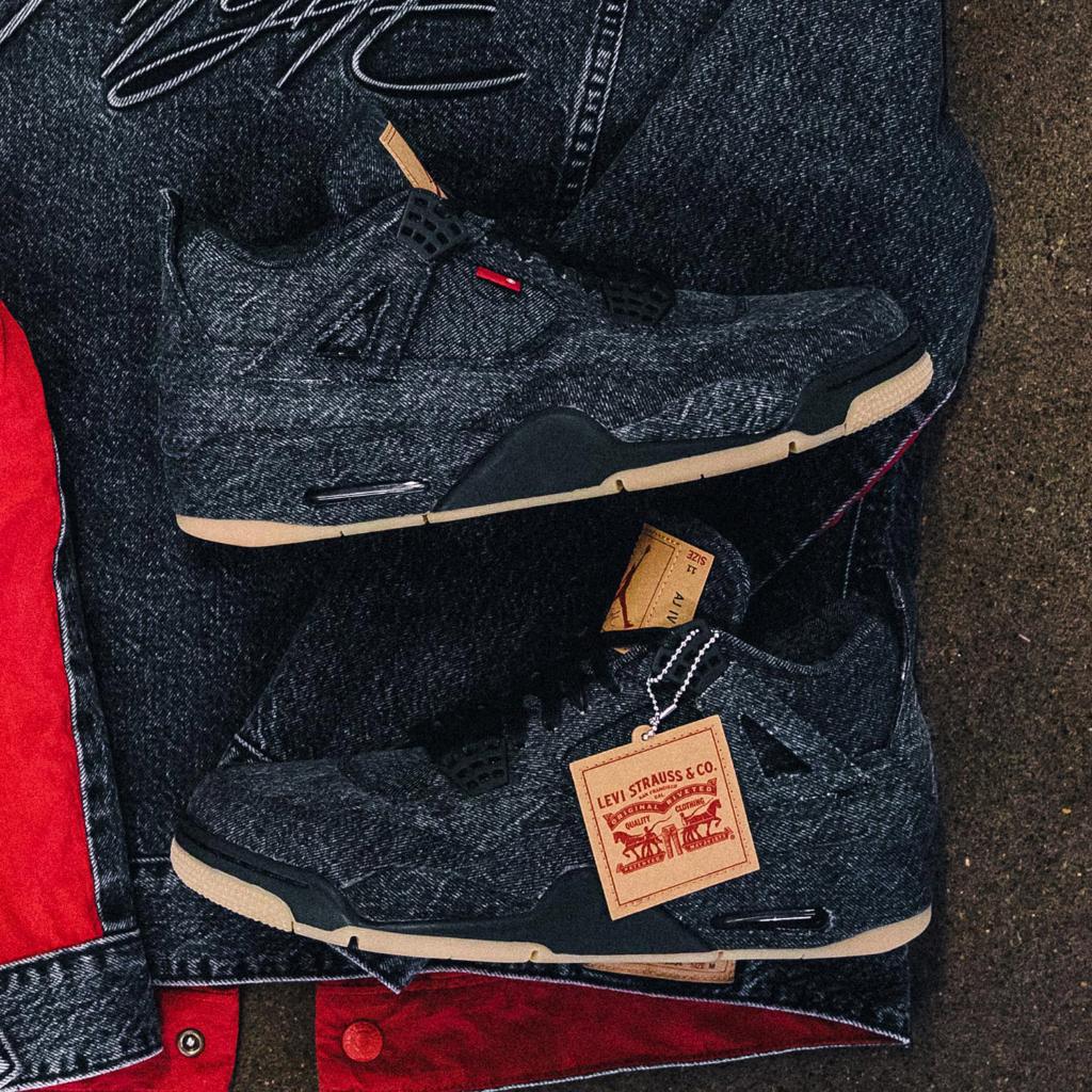Footaction on Twitter "The LEVIS x Air Jordan 4 Retro "Black" launches