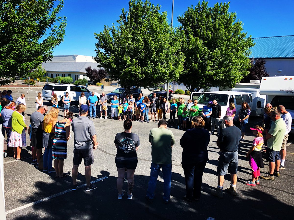 I love seeing the church in action.  A large group gathered to pray over and send off the 23 member Montana mission team!  #acrossallboundaries