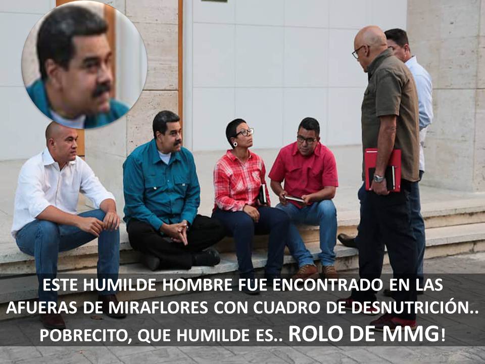 VENE00080's tweet photo. #23Jun El Hipopótamo populista de Maduro queriendo vender una imagen de "Humildad" y el HDP sentado, la panza le toca el piso. Que Ridículo es este MMG, la panza no lo deja cerrar las piernas!

#ATodaVidaVenezuela #24Jun #DiaDelAbogado Consejo de Ministros Apenas 100 #25Jun https://t.co/K7EQvjkgpE