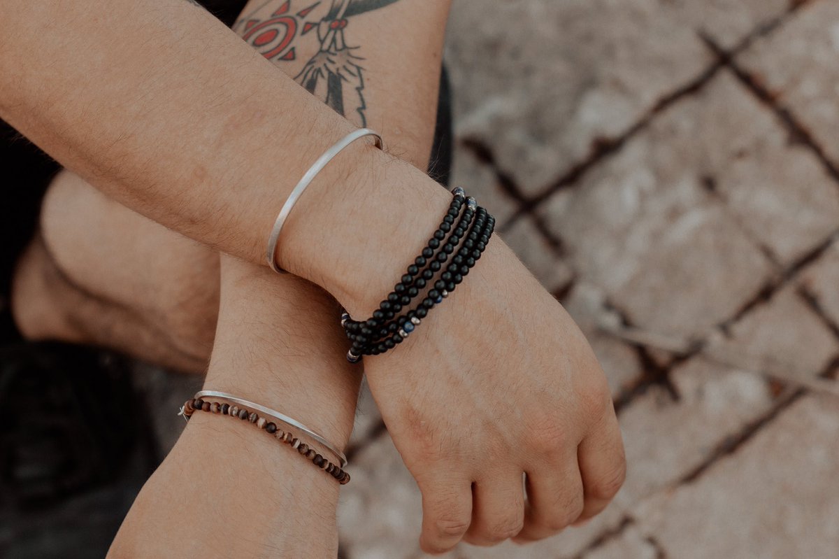 Natural stone beads with Sterling Silver details 👌🏽