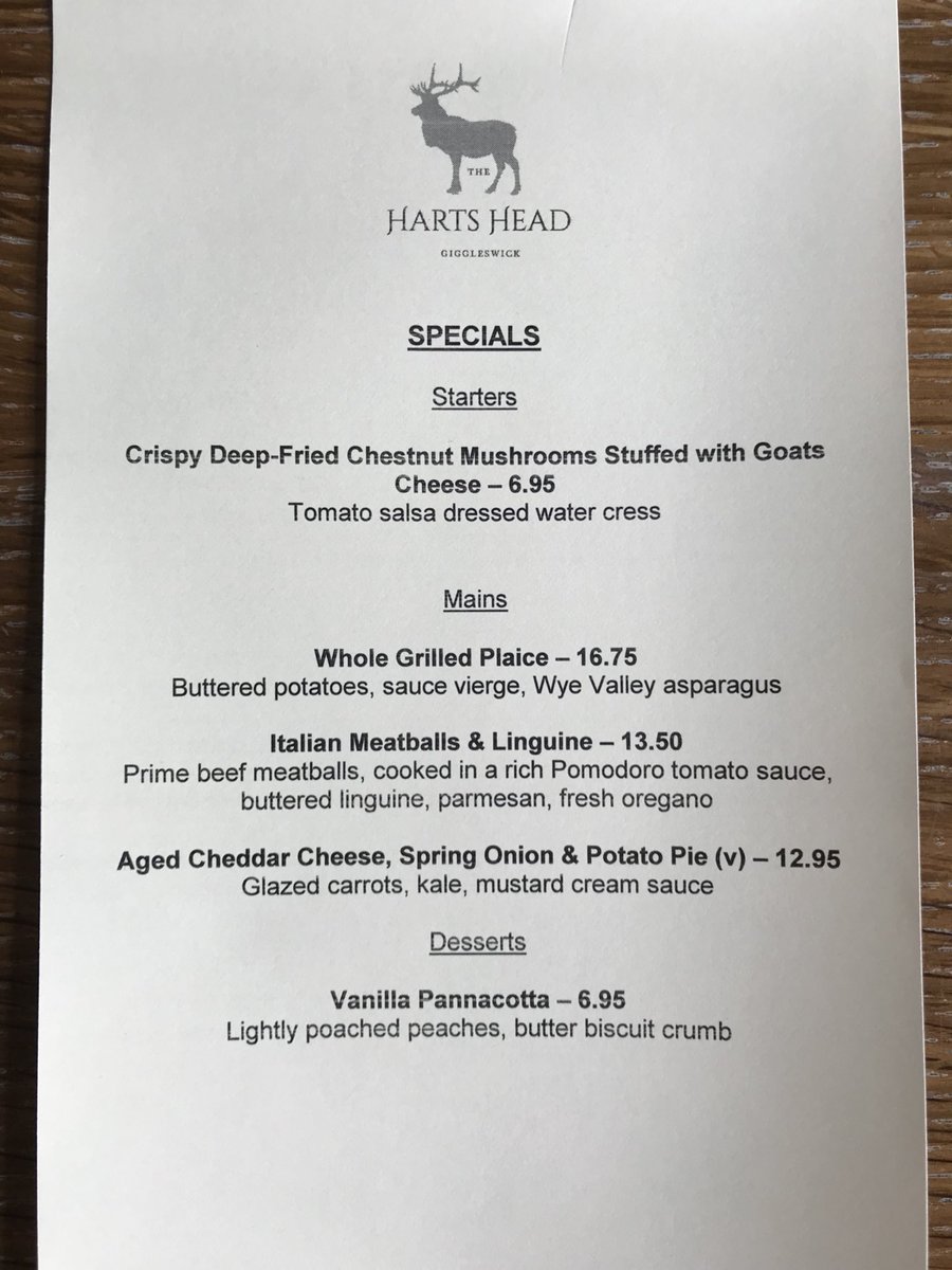 Chef Tims #SpecialsMenu for this weekend. Grab your favourites whilst they last.