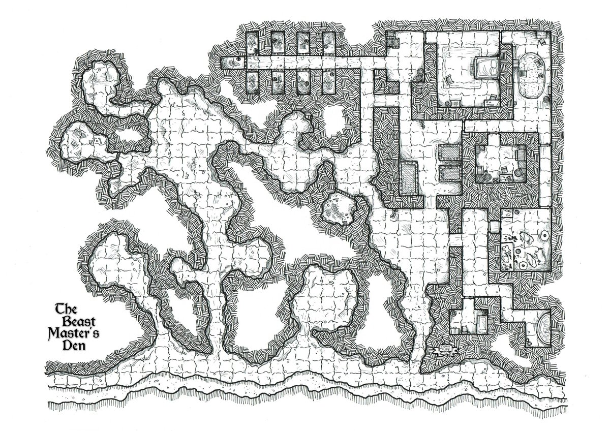 The Beast Master's Den Map is complete and FREE to download here