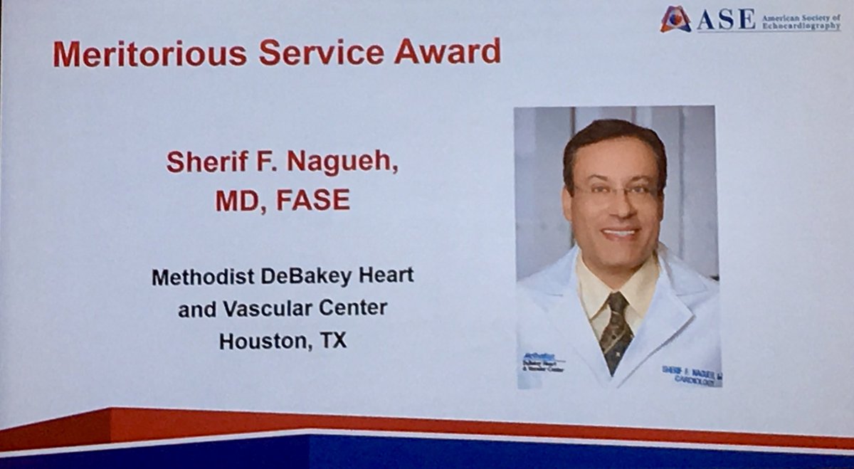 Marija Vukicevic (@marijavukicev) on Twitter photo Congratulations to Dr. Nagueh for Meritorious Service Award from ASE2018 <a href="/ASE360/">American Society of Echocardiography</a> <a href="/MethodistHosp/">Houston Methodist</a> Congratulations to Dr. Nagueh for Meritorious Service Award from ASE2018 <a href="/ASE360/">American Society of Echocardiography</a> <a href="/MethodistHosp/">Houston Methodist</a>