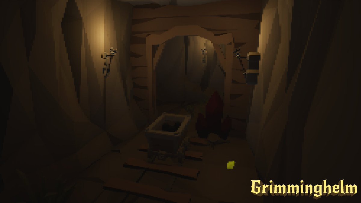 Grimminghelm's tweet photo. A multi-tunneled cave with a chilling history. #grimminghelm #indiedev #gamedev #lowpoly #unrealengine #horrorgame #videogame #pcgaming #gaming #ue4 #letsplay #indiegame #game #pixelart #horror https://t.co/T0dxLlDTtb