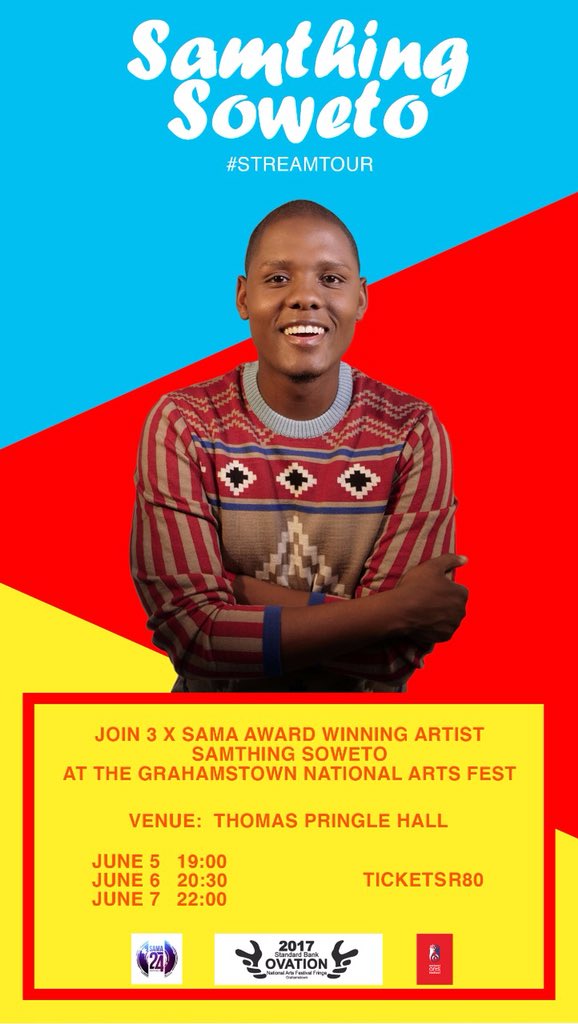 Princeszee's tweet photo. 5-7 July @samthingsoweto #naf18 #naf2018 #standardbankovationwinner #samawinner #streamtour #cptfringefreshawardwinner #oneatonelunchtimeshow tickets https://t.co/oRMHgjuXE9 https://t.co/Ycg4cqtM4i